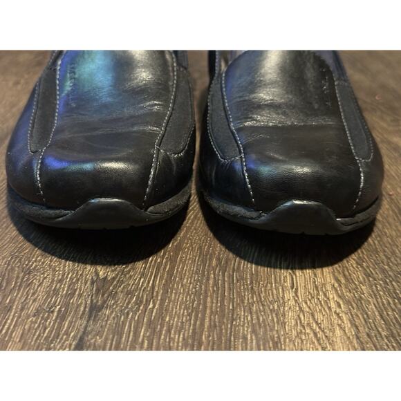 Merrell Spire Stretch MOCS QFoam Comfort Black Leather Loafers Slip On SZ 9.5 - Picture 7 of 9